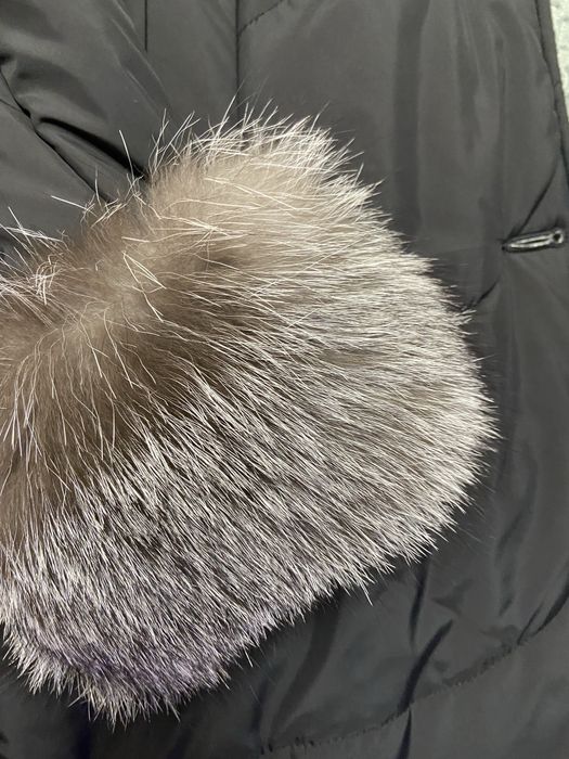 Geaca lunga cu blana naturala