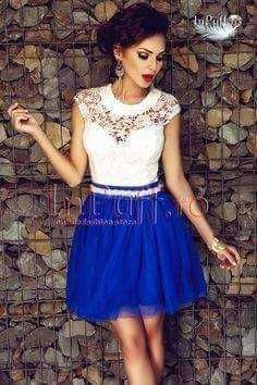 Rochita Atmosphere alb-albastru