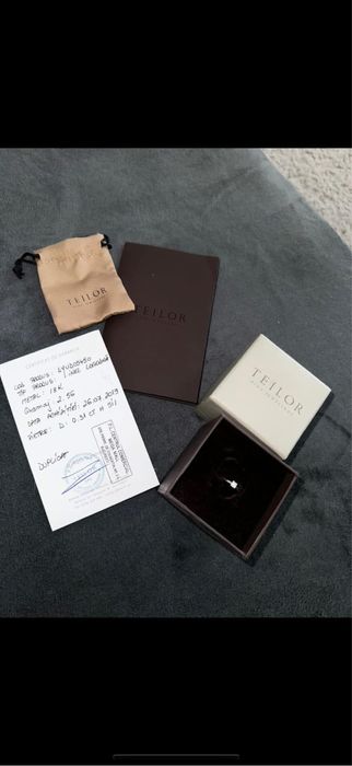 Inel logodnă diamant 0.31 ct aur 18K TEILOR cu certificat