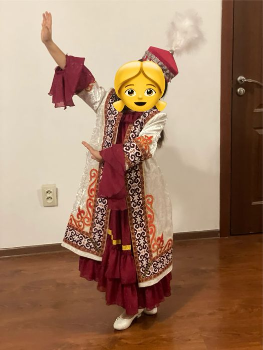 Казахское этно платье/қазақ көйлек. Дизайнерская ручная работа. 8-12 л