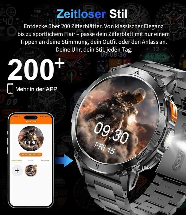 Здрав мъжки първокласен смарт часовник.