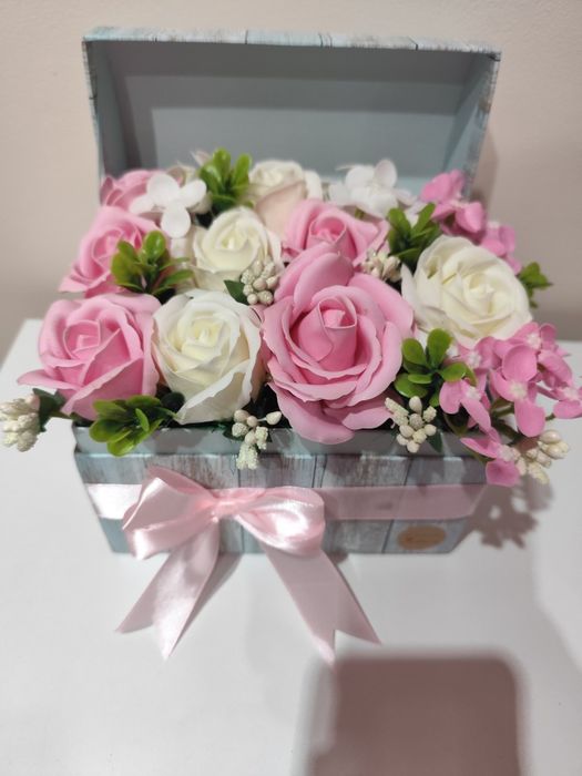 Aranjament flori de săpun