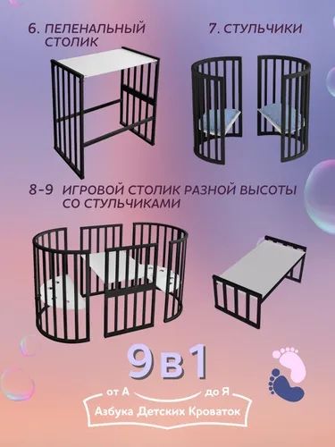 Продаю детскую кроватку 9в1