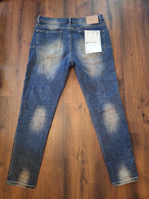 Purpe jeans albaștri