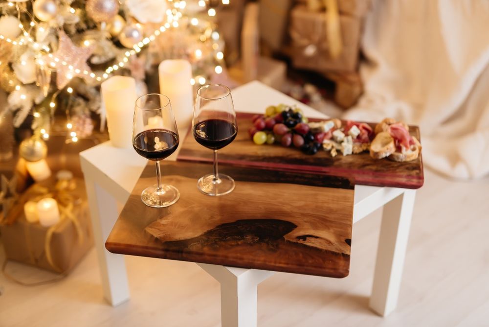 Elemente din lemn masiv și rășină epoxidica!