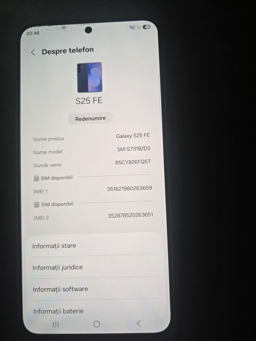 Samsung Galaxy S25 FE,128 GB,8 GB ram