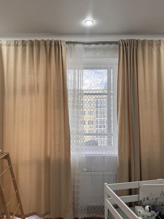 Шторы пара, с тюлью