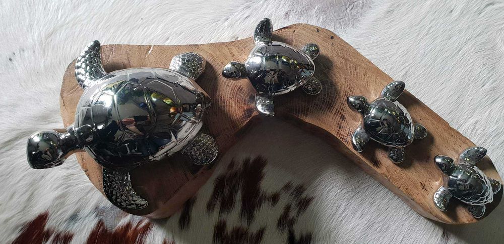 Decoratiune lemn Turtles / handmade