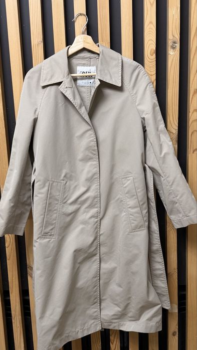 Zara тренч прямой с поясом