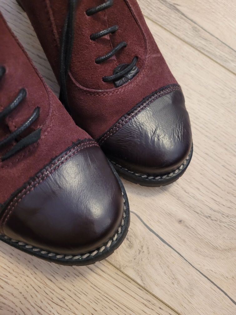 Pantofi de piele BbUp 37 visiniu Timisoara OLX.ro