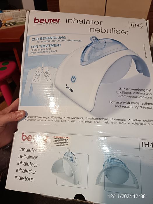 Nebulizator/ Aparat aerosoli ultrasunete foarte silentios beurer IH40