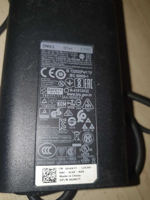 Încărcător original Dell 65W alimentator 19.5v 3.34a LA65NM130