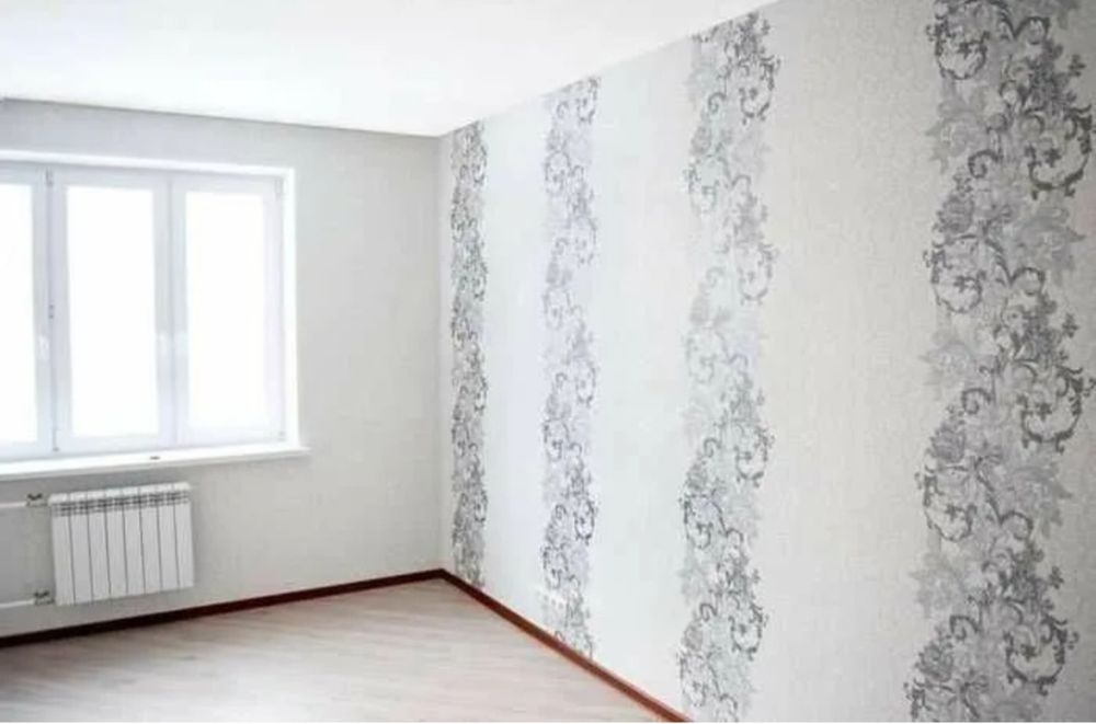 Наклейка обоев любых видов