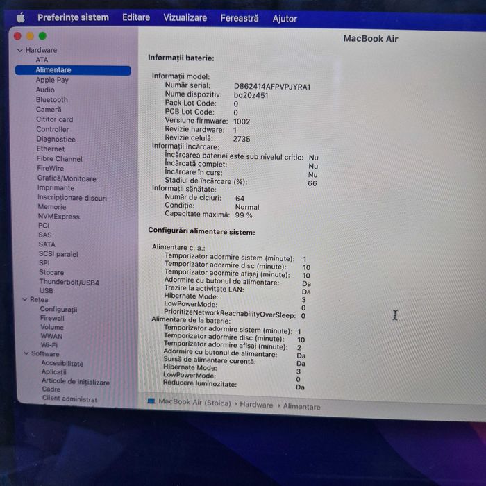 Laptop Apple MacBook Air 13 M1 8GB, 256GB Zeus Amanet Militari 34519