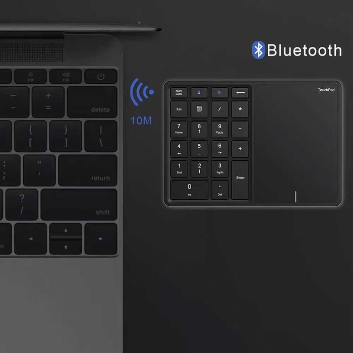 Безжична цифрова клавиатура LICAEVEY, 22 клавиша с тъчпад, Bluetooth