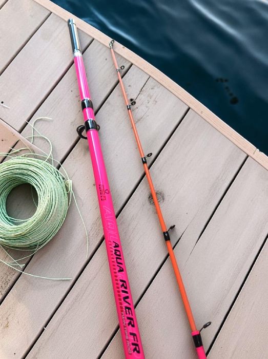 SET 4 Lansete carbon PROFL AQUA RIVER FR Feeder 2,40metri ACTIUME 280gr Pink