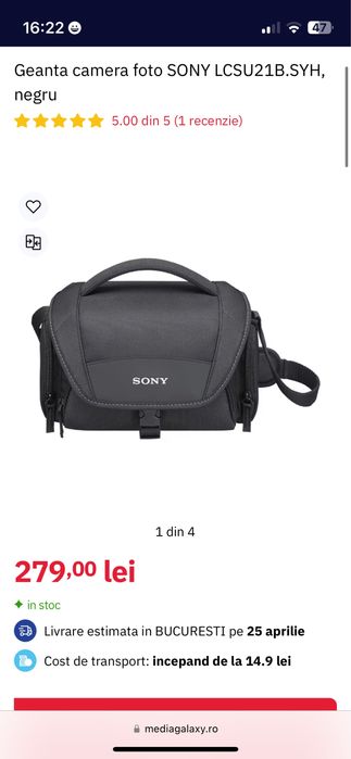 Gentuta camera foto Sony LCSU21 Soft Carrying Case , ca noua