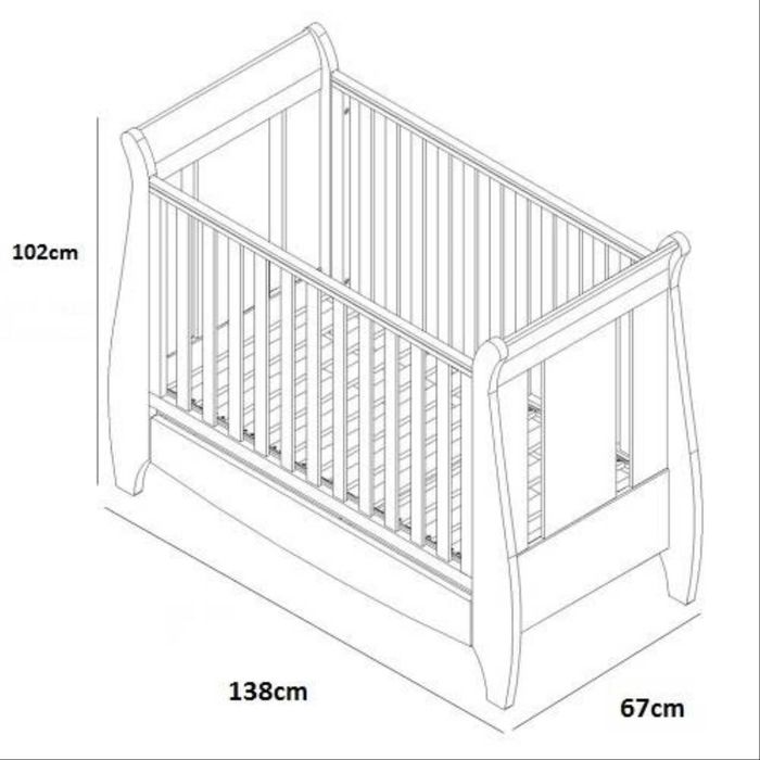 Pat / Patut pentru Copii / Bebelusi Tutti Bambini cu SERTAR, SALTEA si PROTECTII INCLUSE