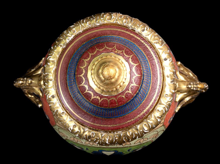 Рядка и огромна ваза от Franz Anton Mehlem- Royal Bonn.