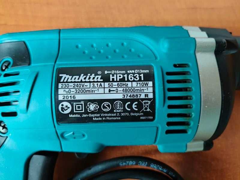 Bormasina NOUA Makita HP1631K cutie transport maner suplimentar