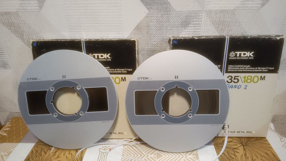 TDK lx set doua role 26 cm  metal cu banda tdk magnetofon