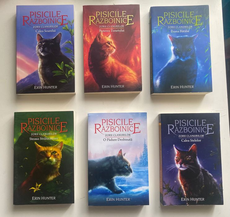 Carțile “Pisicile Războinice”de ERIN HUNTER.Volumele 24-36 si Volumul 12. Cititi Descrierea!