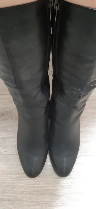 Кожанные Сапоги женские