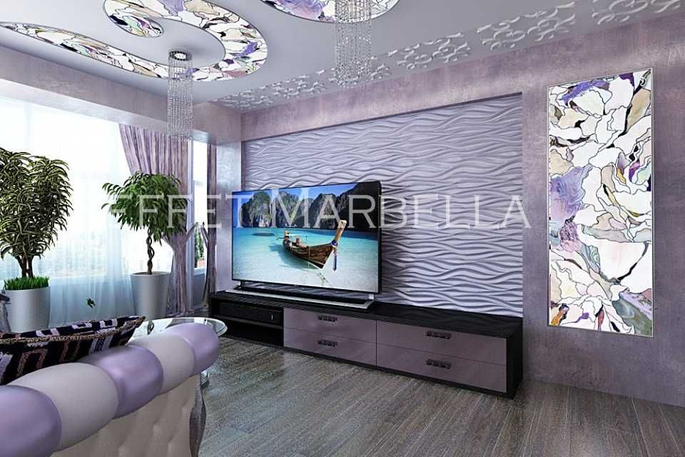 Декоративни 3D панели - 3д гипсови панели, облицовки за стени 0058