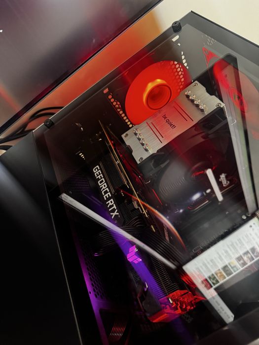 Setup Gaming Complet: Ryzen 7 7700X | RTX 3080 10GB | 32GB DDR5 | 2 Monitoare 165Hz | Birou + Scaun