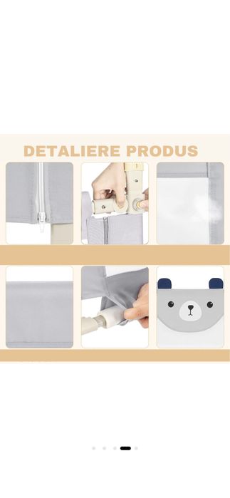 Bariera protectie  copil pat matrimonial