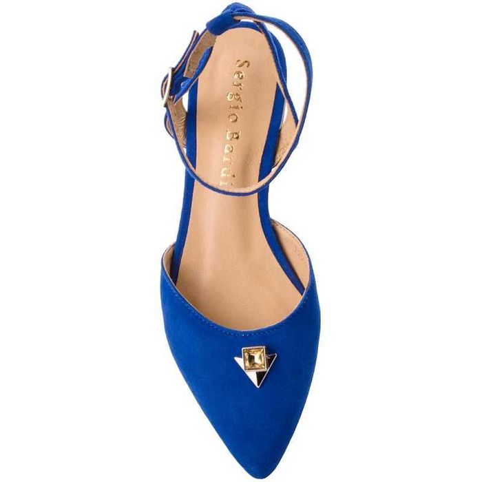 Продавам сандали Sergio Bardi син велур