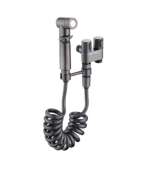 Душ комплект за тоалетна, двойно управление, изход 1 в 2 ъглов вентил