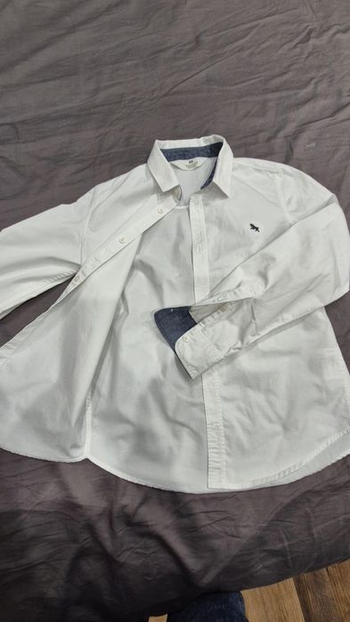 Рубашка белая  H&M  на 9-10 лет