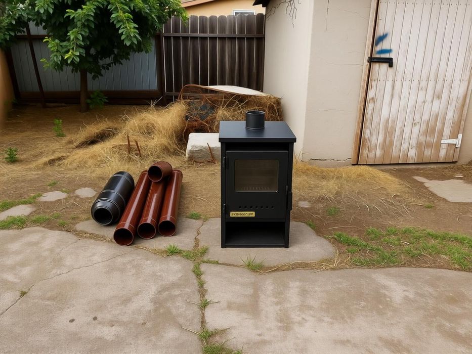 Șemineu Economic 7 kW – Complet echipat (burlane incluse)