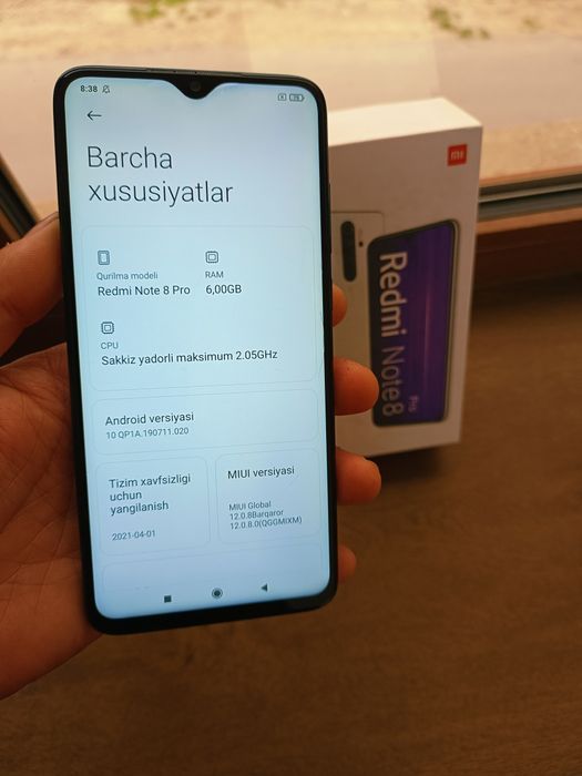 Redmi not 8 pro 6/128 arzon