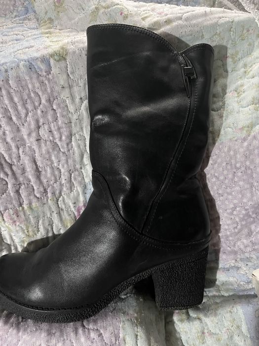 Кожаные  сапоги 39 р