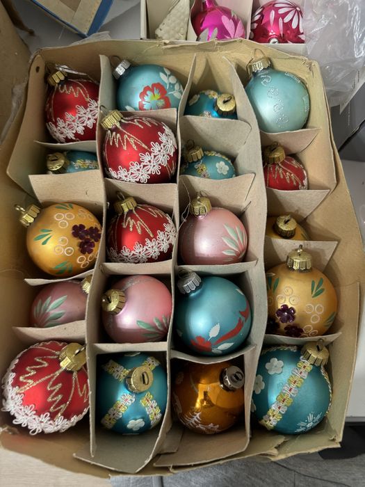 Игрушки елочные в наборе 20 шт, ГДР