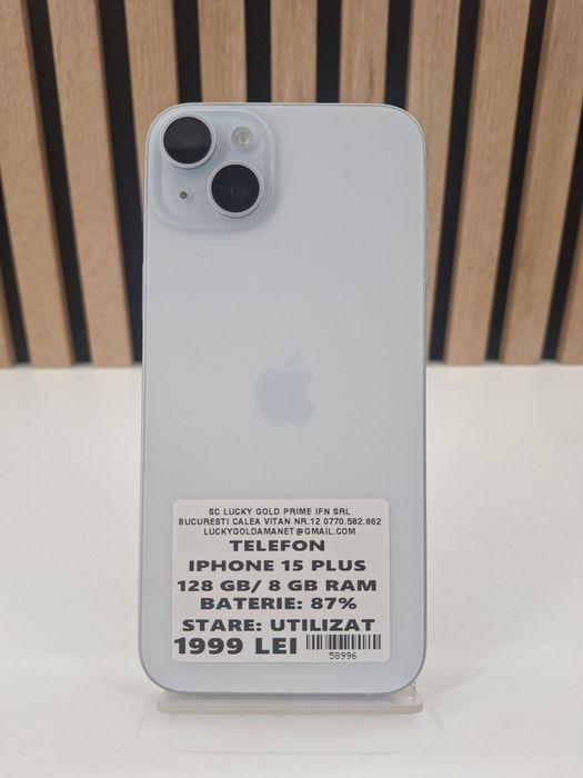 Iphone 15 Plus / 128GB / 87% BAT / #58996