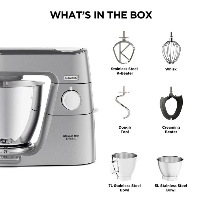 Кухонная машина KENWOOD KVL85.004SI – 1200W, 6.7L, Pro Mix, 25+ аксесс