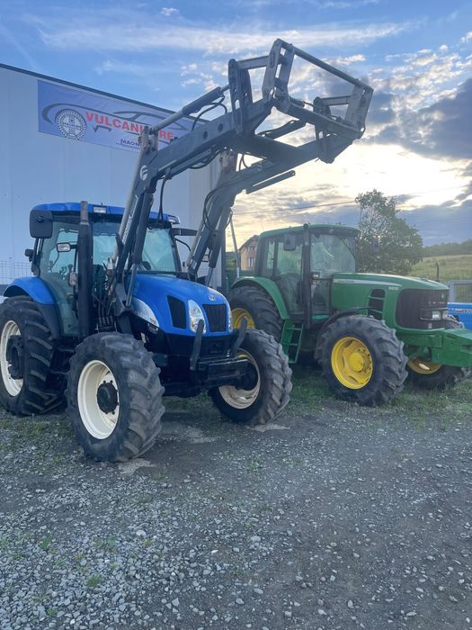 New Holland TS 100A cu incarcator frontal, John Deere 6630