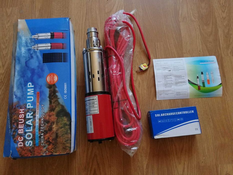 Pompa apa submersibila solara 24v/250w cablu alimentare 15m+charge con