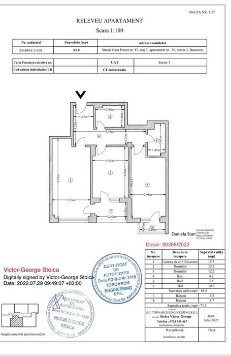 Apartament 3 camere/mobilat/utilat+loc parcare — fotografia 1