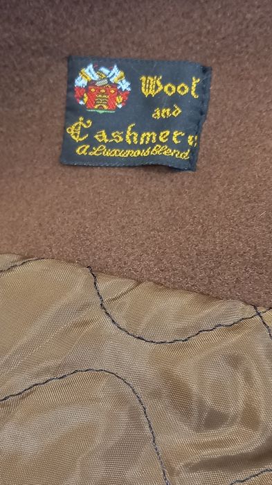 Vand palton dama elegant,lung,nou,maro,lana/cașmir,cu blana naturala