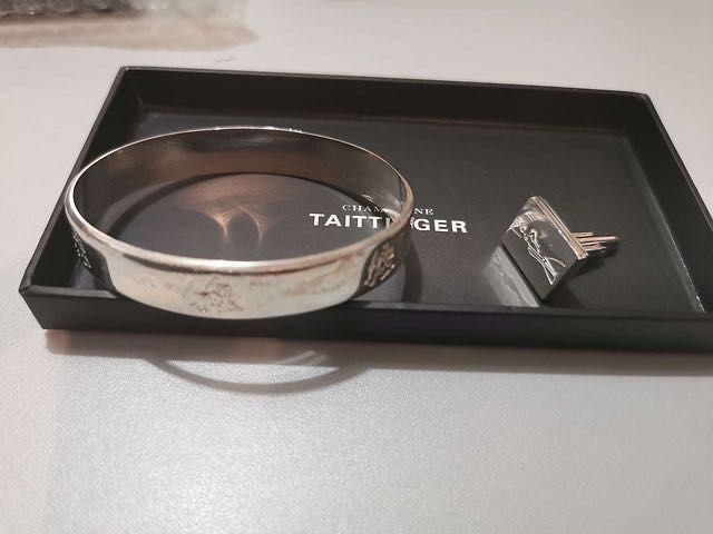 Комплект копчета за ръкавели и гривна Taittinger