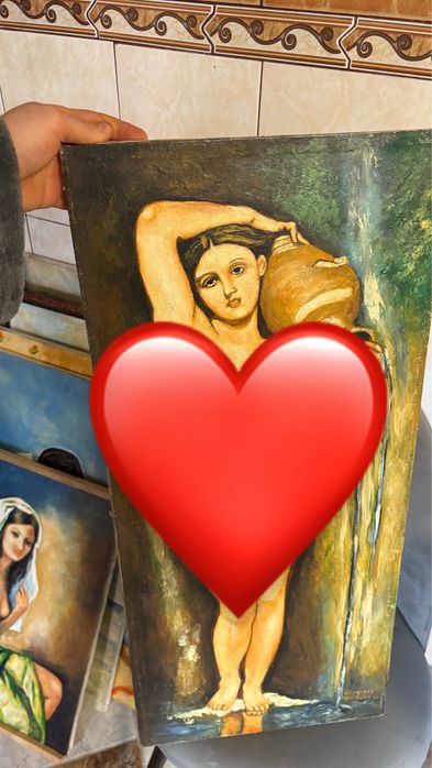 Vand tablouri picturi speciale pictate in ulei detalii in privat