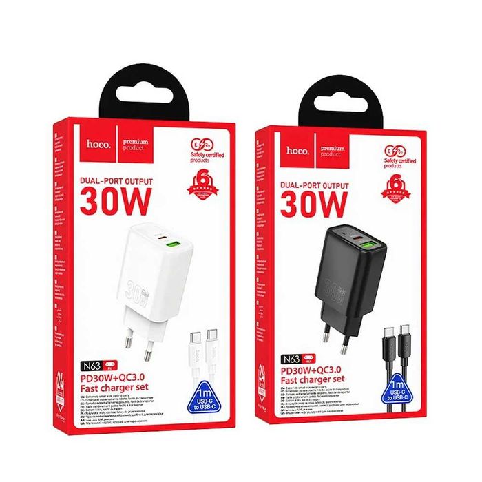 HOCO Set Adaptor + Cablu USB + USB C / 30W / USB C to Lightning
