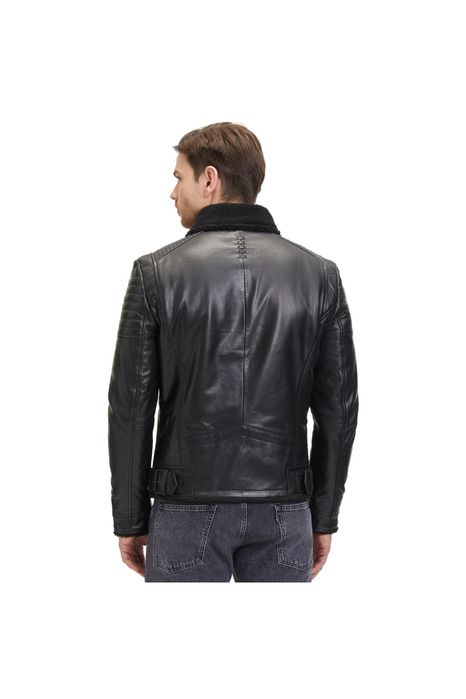 Geaca de Iarna Imblanita Piele Barbati 2.0 by Mauritius Neagra G2MIdor