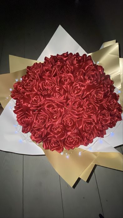 букеты из ленты ручная работа