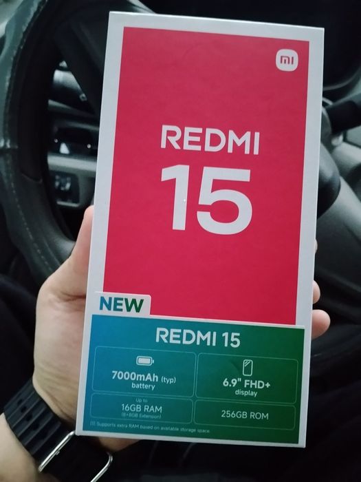 Redmi 15 8/256 2-ta black pochti yengi  im otgan