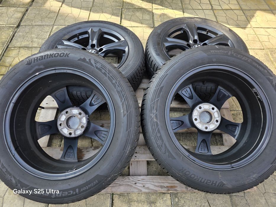 Лети джанти 17ки 5х114.3 Hyundai + зимни гуми 215/60/17 Hankook